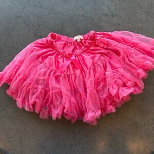 Mini Boden Youth Hot Pink Tulle Dancer Party Tiered Midi Princess Skirt 5/6